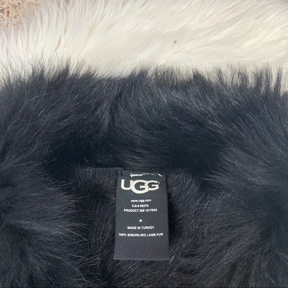 UGG Renee Tosacana Black Shearling Reversible Vest - Picture 7 of 9